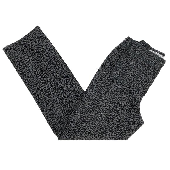 Carlisle Womens Pants Size 4 Animal Print Straight Leg Flocked Wool Blend UNIQUE - Picture 6 of 11